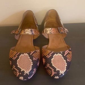 Madewell snake print flats